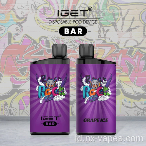 Igetbar 3500 Puff Pengisian ulang koil mesh sekali pakai